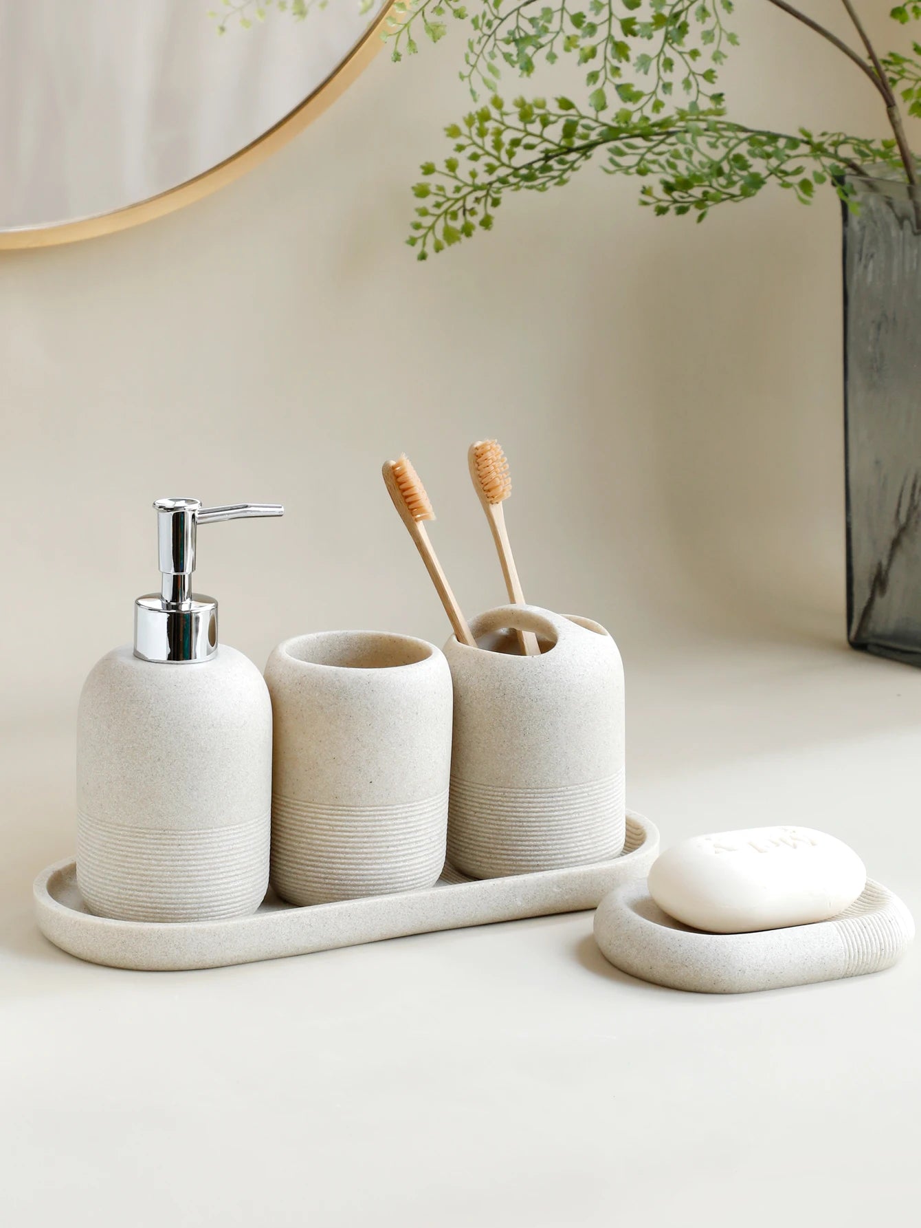 5PCS Bathroom Accessories Set – Lotion Dispenser