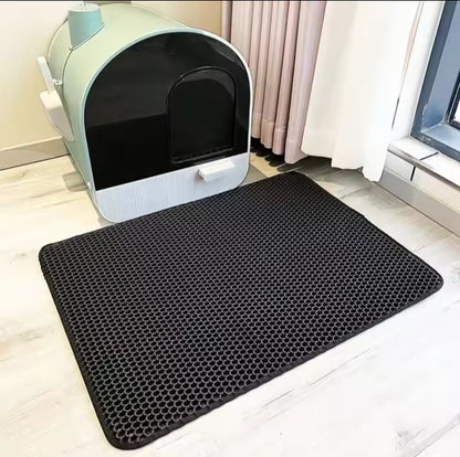 Waterproof Double Layer Cat Litter Mat – Honeycomb Litter Trapping Mat for Cats